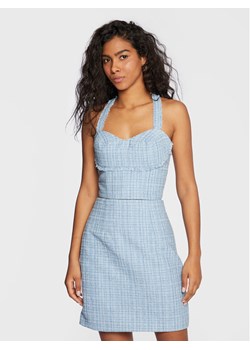 Guess Top W3RH52 WF5A0 Niebieski Slim Fit ze sklepu MODIVO w kategorii Bluzki damskie - zdjęcie 181153009