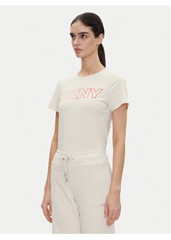 DKNY Sport T-Shirt DP5T1193 Beżowy Regular Fit ze sklepu MODIVO w kategorii Bluzki damskie - zdjęcie 181153077