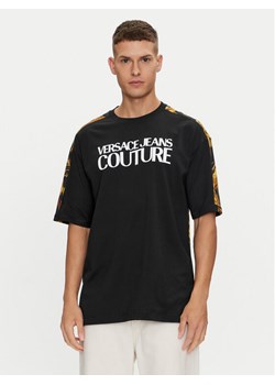Versace Jeans Couture T-Shirt 76GAH613 Czarny Regular Fit ze sklepu MODIVO w kategorii T-shirty męskie - zdjęcie 181153137