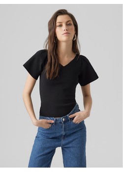 Vero Moda Bluzka Ginny 10278323 Czarny Slim Fit ze sklepu MODIVO w kategorii Bluzki damskie - zdjęcie 181153378