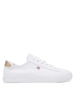 Tommy Hilfiger Sneakersy Vulc Canvas Lace Up Sneaker FW0FW08647 Biały ze sklepu MODIVO w kategorii Trampki damskie - zdjęcie 181153415