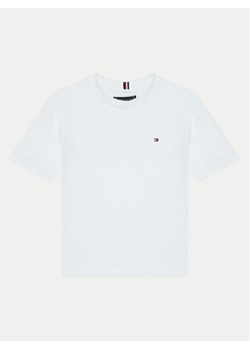 Tommy Hilfiger T-Shirt KB0KB09601 M Biały Regular Fit ze sklepu MODIVO w kategorii Bluzki dziewczęce - zdjęcie 181153478