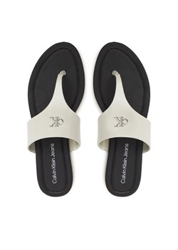 Calvin Klein Jeans Japonki Flat Sandal Toepost Mg YW0YW01691 Biały ze sklepu MODIVO w kategorii Klapki damskie - zdjęcie 181153538