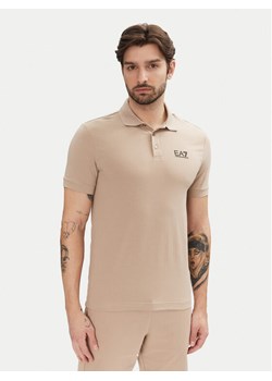 EA7 Emporio Armani Polo 8NPF14 PJVQZ U6155 Beżowy Regular Fit ze sklepu MODIVO w kategorii T-shirty męskie - zdjęcie 181153777