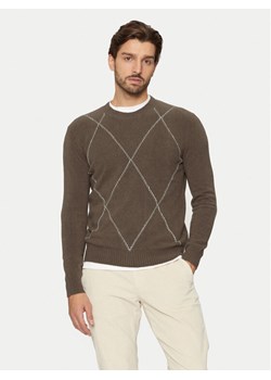 Sisley Sweter 1QPST103W Brązowy Regular Fit ze sklepu MODIVO w kategorii Swetry męskie - zdjęcie 181153885