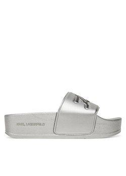 KARL LAGERFELD Klapki Kondo Maxi KL80872 Srebrny ze sklepu MODIVO w kategorii Klapki damskie - zdjęcie 181154267