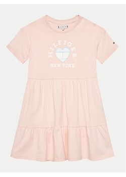 Tommy Hilfiger Sukienka codzienna Heart KG0KG07926 D Różowy Regular Fit ze sklepu MODIVO w kategorii Sukienki dziewczęce - zdjęcie 181154979