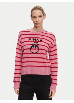 PINKO Sweter 104679 A2EV ORZ Różowy Regular Fit ze sklepu MODIVO w kategorii Swetry damskie - zdjęcie 181155018