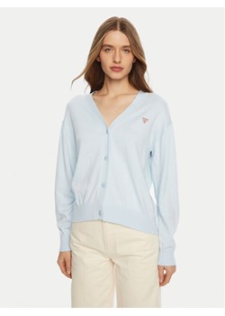 Guess Sweter W4BR16 Z3HO2 Błękitny Regular Fit ze sklepu MODIVO w kategorii Swetry damskie - zdjęcie 181155049