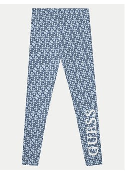 Guess Legginsy J5RB06 J1314 Niebieski Regular Fit ze sklepu MODIVO w kategorii Spodnie dziewczęce - zdjęcie 181155109