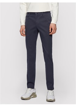 Boss Chinosy Broad1-W 50447070 Granatowy Slim Fit ze sklepu MODIVO w kategorii Spodnie męskie - zdjęcie 181155148