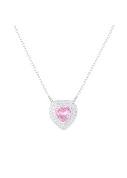 ICED STUFF Naszyjnik Love Heart Pink Białe złoto ze sklepu MODIVO w kategorii Naszyjniki - zdjęcie 181155269