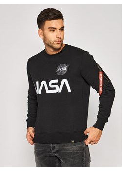 Alpha Industries Bluza Nasa Reflective 178309 Czarny Regular Fit ze sklepu MODIVO w kategorii Bluzy męskie - zdjęcie 181155447