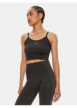 adidas Top Aeroknit IB0684 Czarny Slim Fit ze sklepu MODIVO w kategorii Bluzki damskie - zdjęcie 181155688