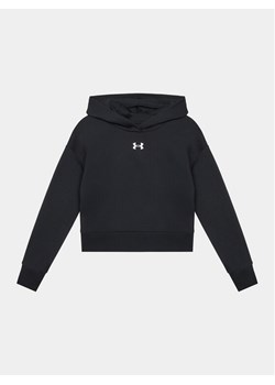 Under Armour Bluza Ua Rival Fleece Crop Hoodie 1379517 Czarny Loose Fit ze sklepu MODIVO w kategorii Bluzy dziewczęce - zdjęcie 181155717
