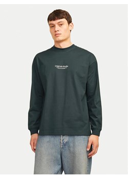 Jack&Jones Longsleeve Vesterbro 12251775 Zielony Loose Fit ze sklepu MODIVO w kategorii T-shirty męskie - zdjęcie 181155997