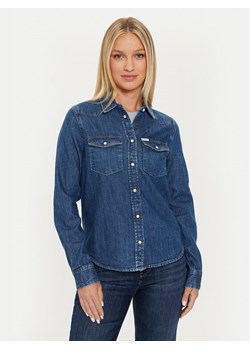 Guess Koszula jeansowa W4YH35 D5EI3 Granatowy Classic Fit ze sklepu MODIVO w kategorii Koszule damskie - zdjęcie 181156018