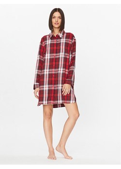 Tommy Hilfiger Koszula nocna UW0UW04874 Czerwony Relaxed Fit ze sklepu MODIVO w kategorii Koszule nocne - zdjęcie 181156027
