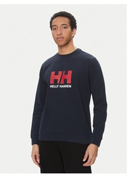 Helly Hansen Bluza Logo Crew 30395 Granatowy Regular Fit ze sklepu MODIVO w kategorii Bluzy męskie - zdjęcie 181156438