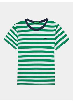 United Colors Of Benetton T-Shirt 3EJGG10CZ Zielony Regular Fit ze sklepu MODIVO w kategorii T-shirty chłopięce - zdjęcie 181156448