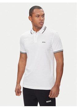 Boss Polo Paul 50506193 Biały Slim Fit ze sklepu MODIVO w kategorii T-shirty męskie - zdjęcie 181156669