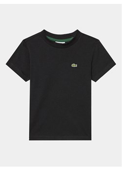 Lacoste T-Shirt TJ1122 Czarny Regular Fit ze sklepu MODIVO w kategorii T-shirty chłopięce - zdjęcie 181156795