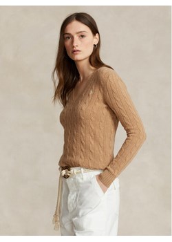 Polo Ralph Lauren Sweter 211910422002 Beżowy Regular Fit ze sklepu MODIVO w kategorii Swetry damskie - zdjęcie 181156898