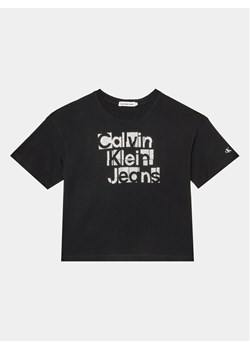 Calvin Klein Jeans T-Shirt Metallic IG0IG02340 Czarny Regular Fit ze sklepu MODIVO w kategorii T-shirty chłopięce - zdjęcie 181157087