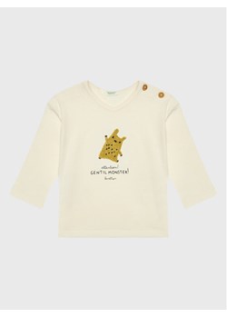 United Colors Of Benetton Bluzka 3ATNA101R Beżowy Regular Fit ze sklepu MODIVO w kategorii T-shirty chłopięce - zdjęcie 181157089