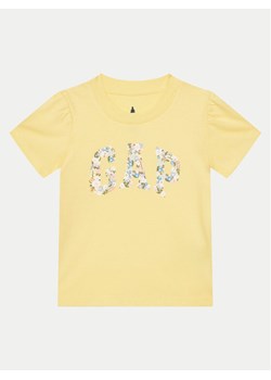 Gap T-Shirt 736118-00 Żółty Regular Fit ze sklepu MODIVO w kategorii Bluzki dziewczęce - zdjęcie 181157169