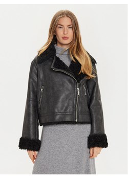 MAX&Co. Kurtka skórzana 2426086074200 Czarny Regular Fit ze sklepu MODIVO w kategorii Kurtki damskie - zdjęcie 181157218