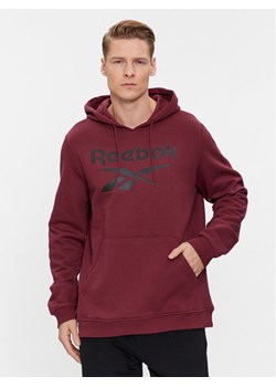 Reebok Bluza Identity Fleece Stacked Logo IM3955 Bordowy Regular Fit ze sklepu MODIVO w kategorii Bluzy męskie - zdjęcie 181157225