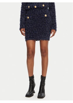 Balmain Spódnica mini DF0LB015KH74 Granatowy Regular Fit ze sklepu MODIVO w kategorii Spódnice - zdjęcie 181157238