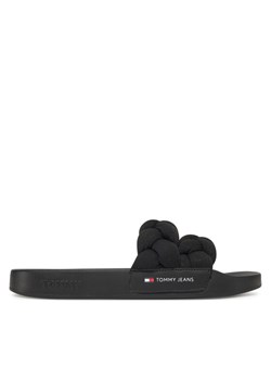 Tommy Jeans Klapki Tjw Braided Slide EN0EN02764 Czarny ze sklepu MODIVO w kategorii Klapki damskie - zdjęcie 181157248