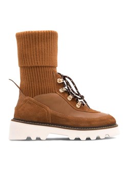 Badura Botki STARK-06W4-023 Brązowy ze sklepu MODIVO w kategorii Workery damskie - zdjęcie 181157409