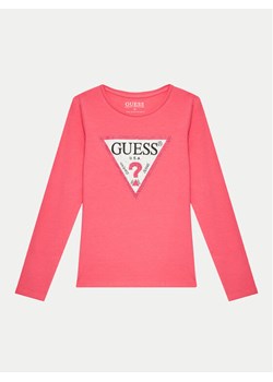 Guess Bluzka J2YI50 K6YW1 Koralowy Regular Fit ze sklepu MODIVO w kategorii Bluzki dziewczęce - zdjęcie 181157587