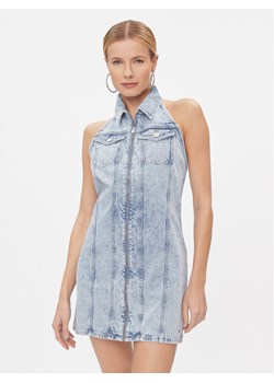Tommy Jeans Sukienka jeansowa DW0DW17057 Błękitny Regular Fit ze sklepu MODIVO w kategorii Sukienki - zdjęcie 181157598
