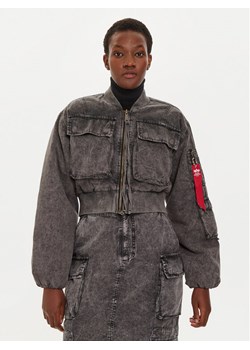Alpha Industries Kurtka bomber 148008 Szary Regular Fit ze sklepu MODIVO w kategorii Kurtki damskie - zdjęcie 181157738