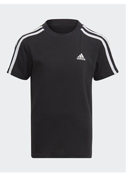 adidas T-Shirt Essentials 3-Stripes Cotton T-Shirt IC9135 Czarny Regular Fit ze sklepu MODIVO w kategorii T-shirty chłopięce - zdjęcie 181157755