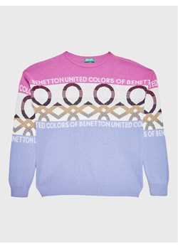 United Colors Of Benetton Sweter 1194Q101X Fioletowy Regular Fit ze sklepu MODIVO w kategorii Swetry dziewczęce - zdjęcie 181157846