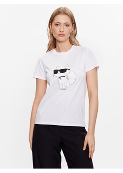 KARL LAGERFELD T-Shirt Ikonik 2.0 Choupette 230W1703 Biały Regular Fit ze sklepu MODIVO w kategorii Bluzki damskie - zdjęcie 181157949