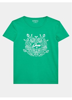 Guess T-Shirt J3GI20 K6YW1 Zielony Regular Fit ze sklepu MODIVO w kategorii Bluzki dziewczęce - zdjęcie 181158028