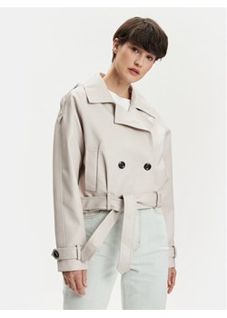 ONLY Kurtka z imitacji skóry Vera 15308584 Szary Regular Fit ze sklepu MODIVO w kategorii Płaszcze damskie - zdjęcie 181158139