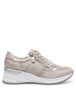 Rieker Sneakersy N4327-80 Srebrny ze sklepu MODIVO w kategorii Półbuty damskie - zdjęcie 181158746