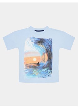 Guess T-Shirt L4GI12 K8HM4 Błękitny Oversize ze sklepu MODIVO w kategorii T-shirty chłopięce - zdjęcie 181158916