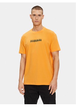 Napapijri T-Shirt NP0A4H8S Żółty Regular Fit ze sklepu MODIVO w kategorii T-shirty męskie - zdjęcie 181158928