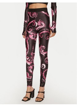 Versace Jeans Couture Legginsy 77HAC101 JS360 Czarny Slim Fit ze sklepu MODIVO w kategorii Spodnie damskie - zdjęcie 181159007