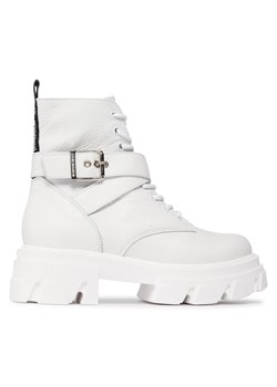 Steve Madden Trapery Mae Bootie SM19000034 SM19000034-107 Biały ze sklepu MODIVO w kategorii Workery damskie - zdjęcie 181159096