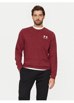 Under Armour Bluza Ua Rival Terry 1370404 Bordowy Relaxed Fit ze sklepu MODIVO w kategorii Bluzy męskie - zdjęcie 181159188