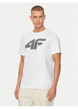 4F T-Shirt 4FWSS24TTSHM1155 Biały Regular Fit ze sklepu MODIVO w kategorii T-shirty męskie - zdjęcie 181159209